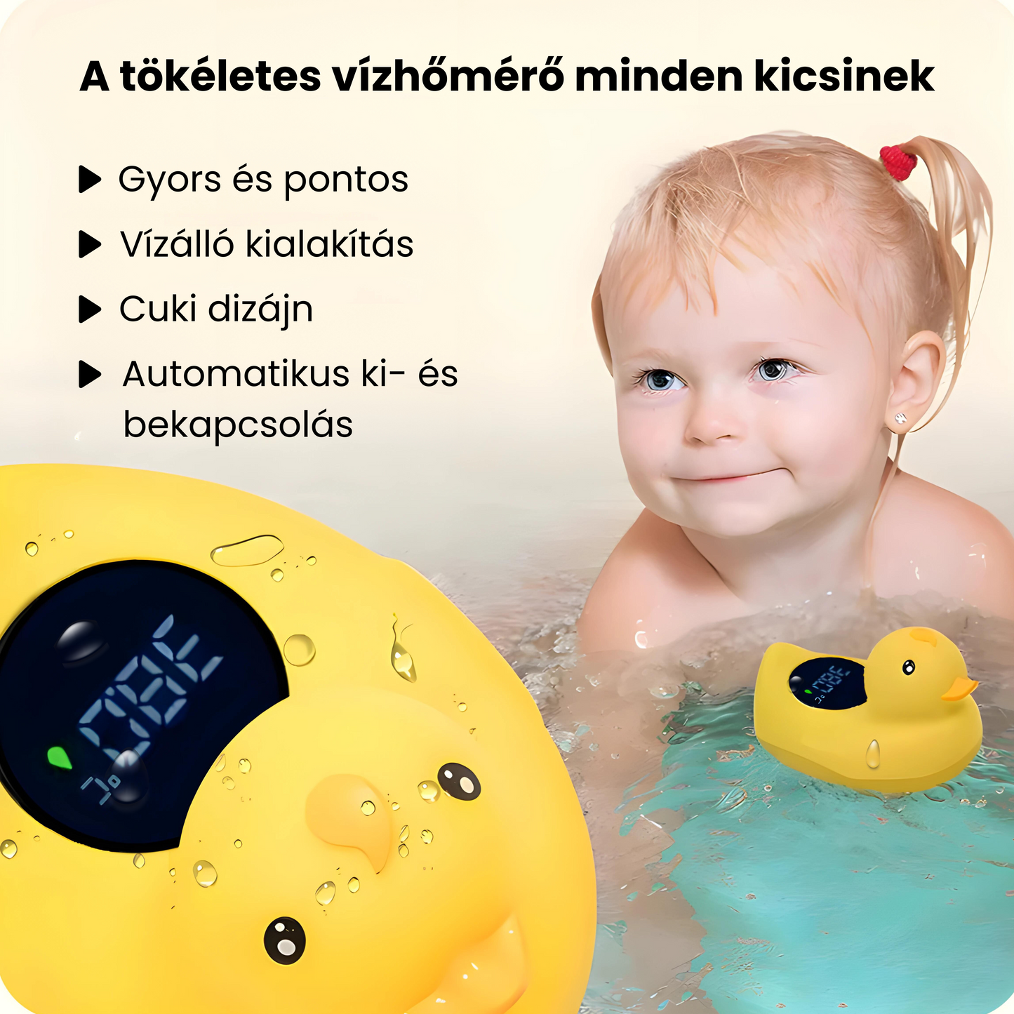 FürdőKacsa Hőmérő
